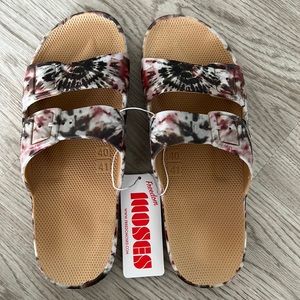 NWT Freedom Moses Joplin Camel Tie-Dye Sandals Size 10